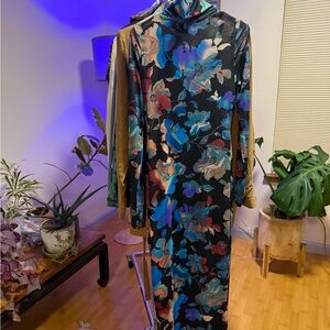 AFRM Multicolor Mesh Dress